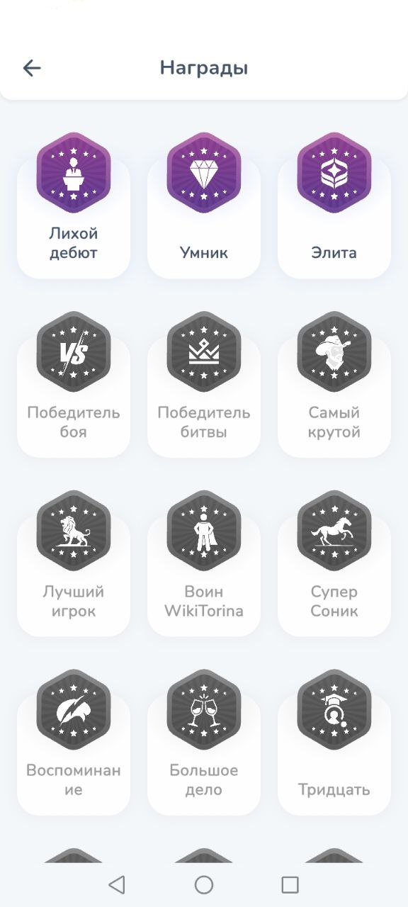 награды за тесты